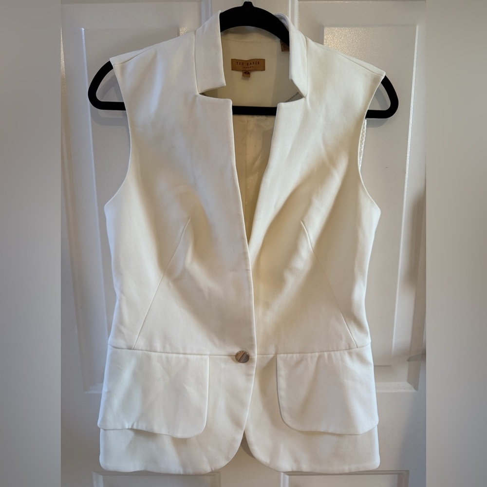Ted Baker Cream Sleeveless Vest